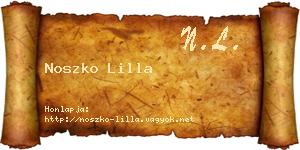 Noszko Lilla névjegykártya